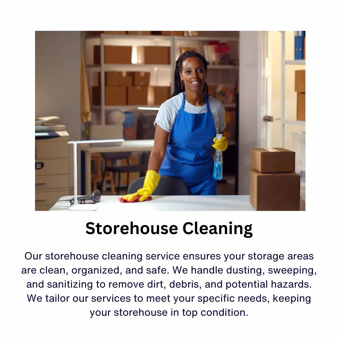 Professional warehouse cleaning team sweeping floors in a London distribution centre